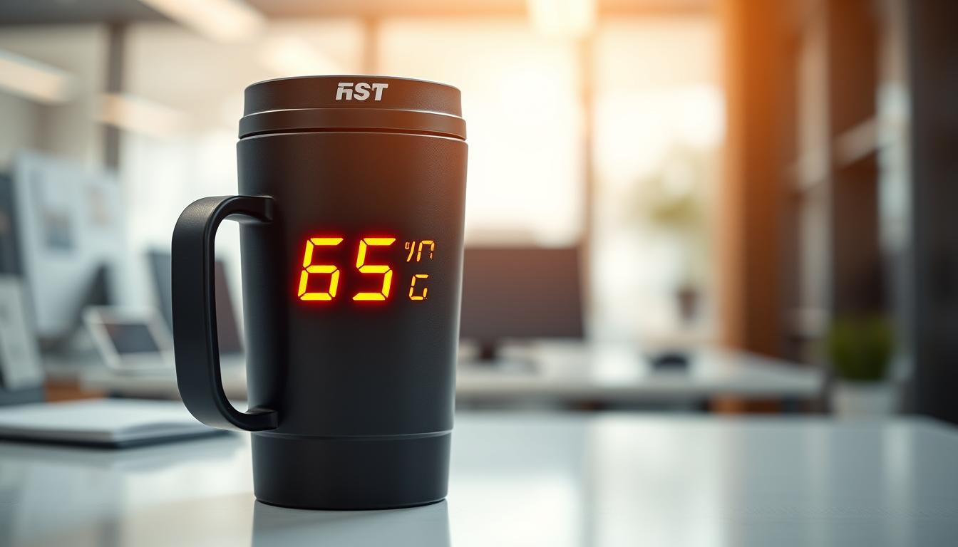 Isolierter Kaffeebecher Temperaturanzeige Isolierter Kaffeebecher Temperaturanzeige
