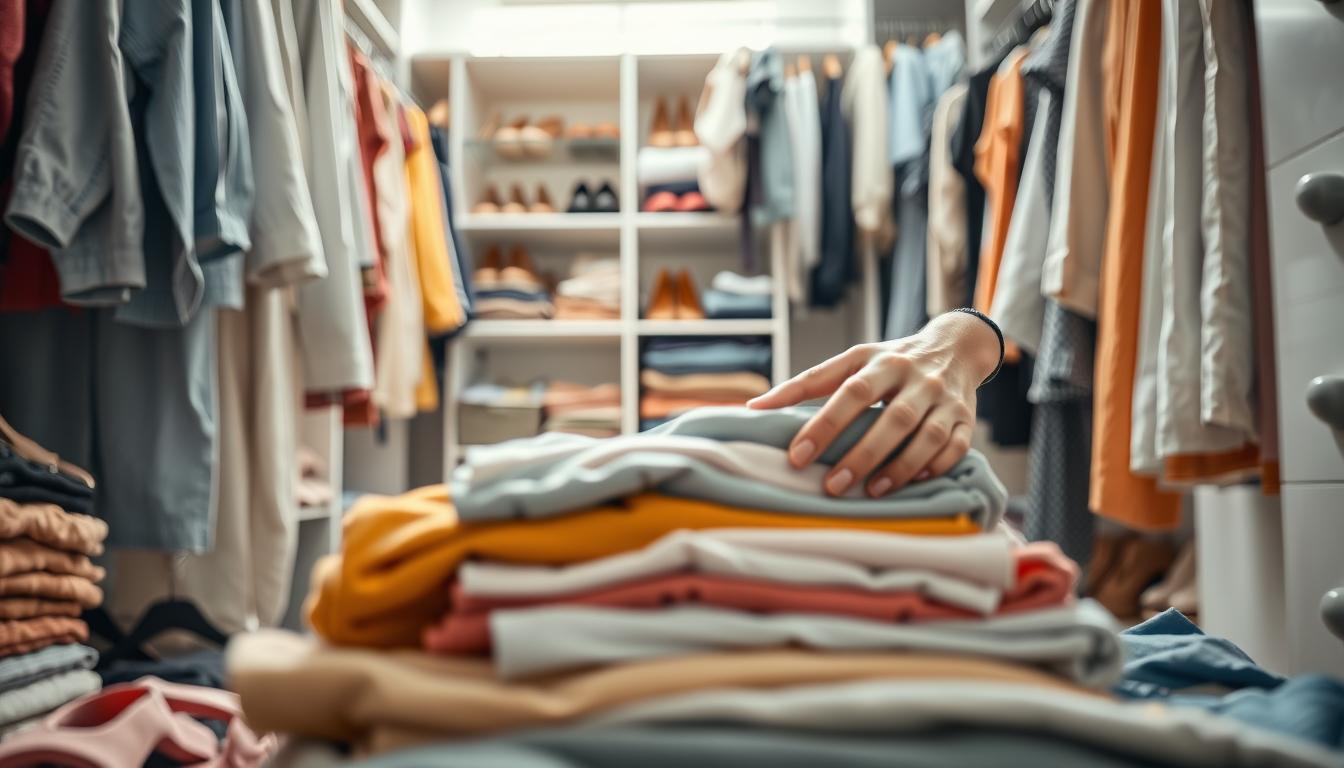 Kleidung aussortieren und Unordnung im Schrank vermeiden
