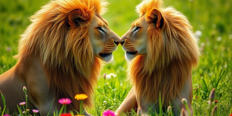 Löwe und Löwin Liebe Sprüche