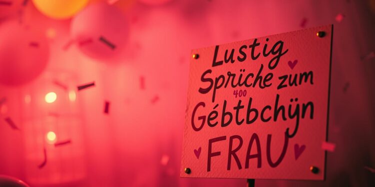 Lustig freche Sprüche zum 40 Geburtstag Frau
