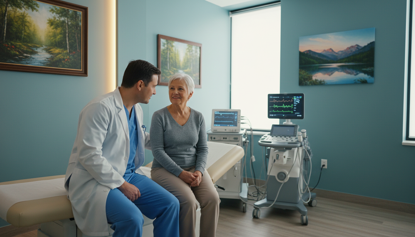 Stressreduktion bei Herzuntersuchung